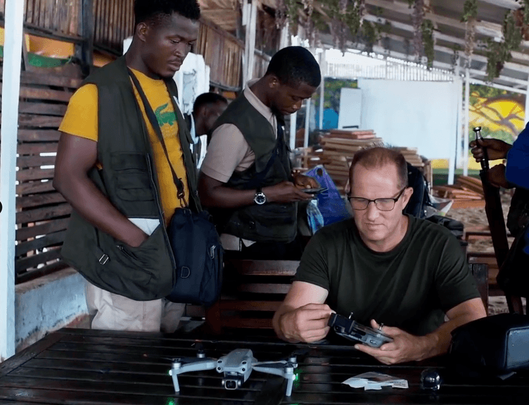 <p>Drone and GIS training in the field</p>