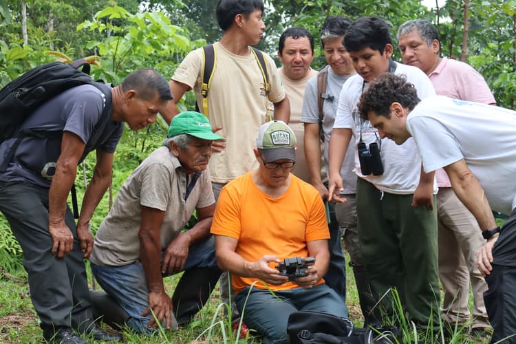 <p>Drone mapping the model reforestation area</p>
