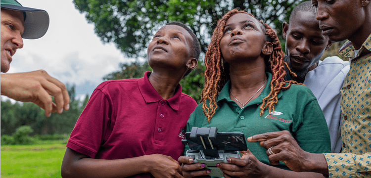 <p>Learning to fly a drone over the mangroves for analysis</p>
